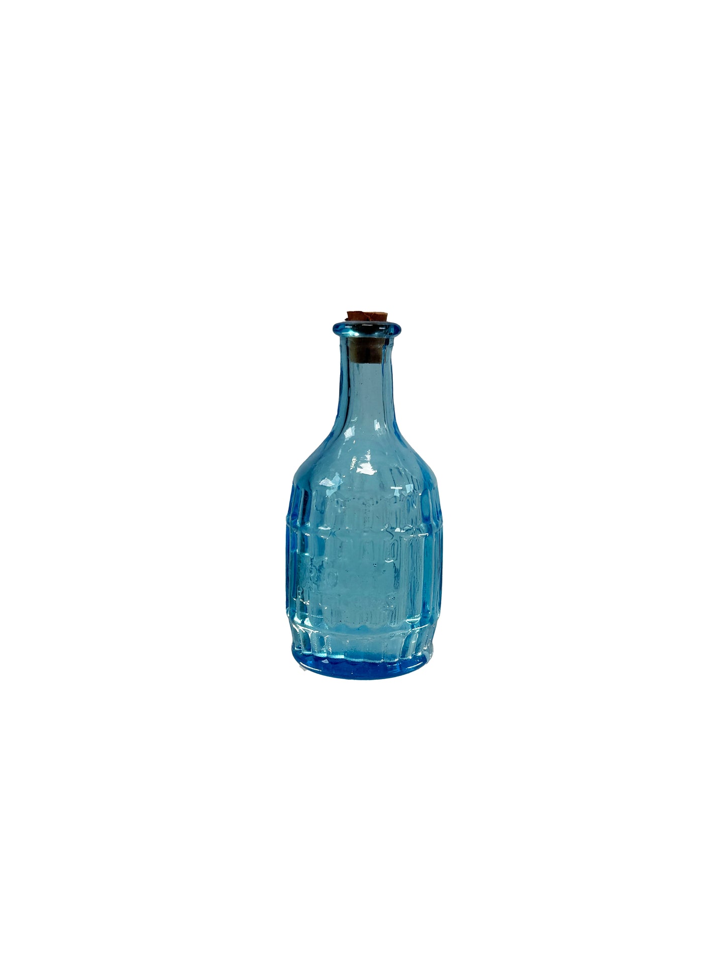Vintage Miniature Glass Bottle - Root Bitters - Blue Wheaton Bitters Glass