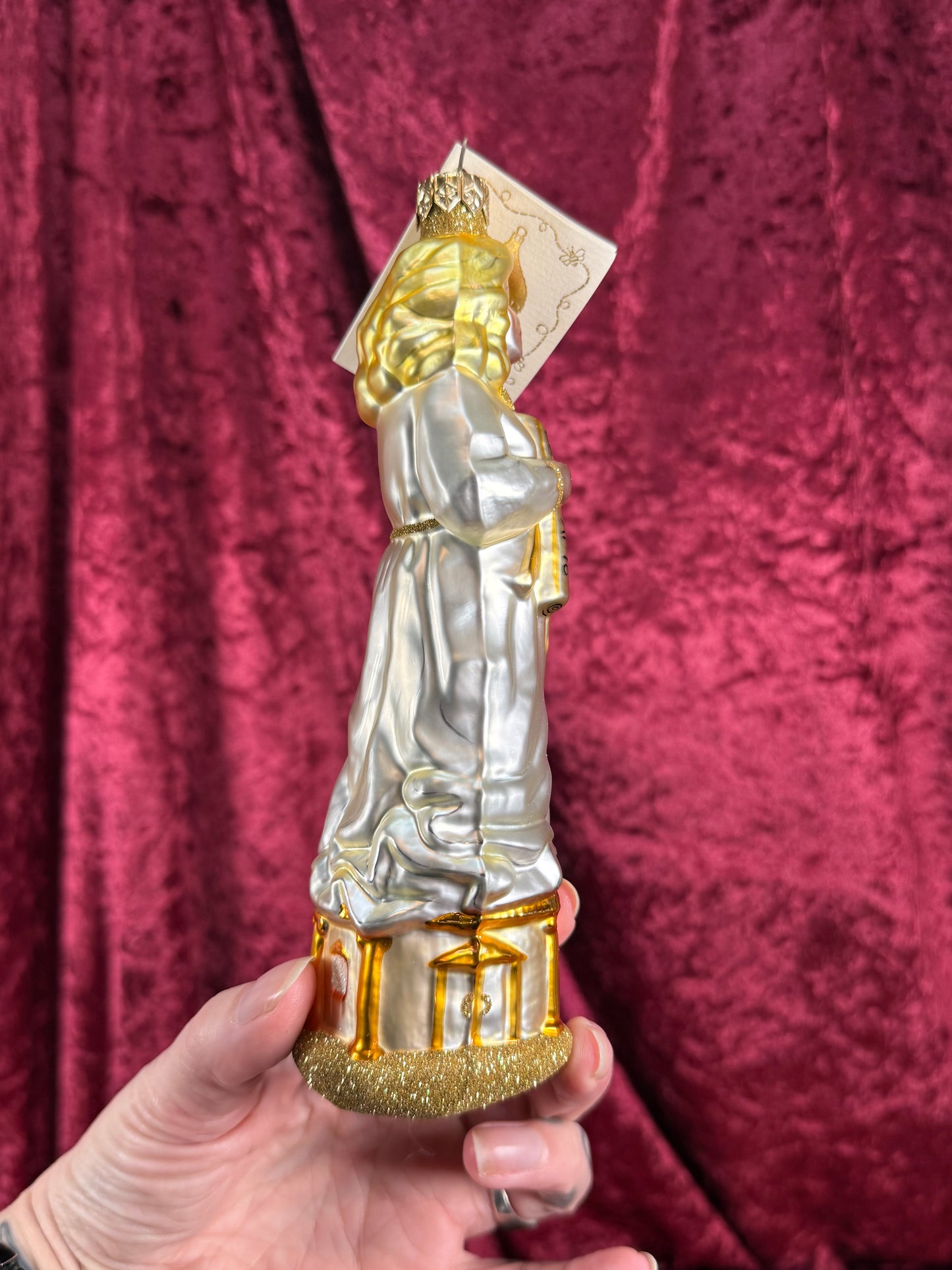 Vintage Christmas - Handblown Glass Ornament - Saint Barbara - Patricia Breen - Poland