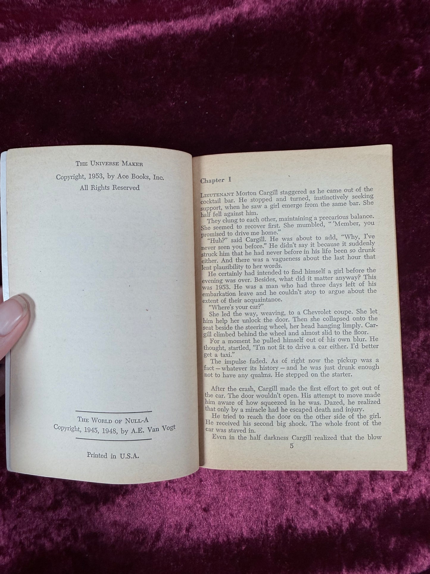 Vintage Universe Maker by A. E. Van Vogt 1957 Ace Double Paperback First Edition D-31