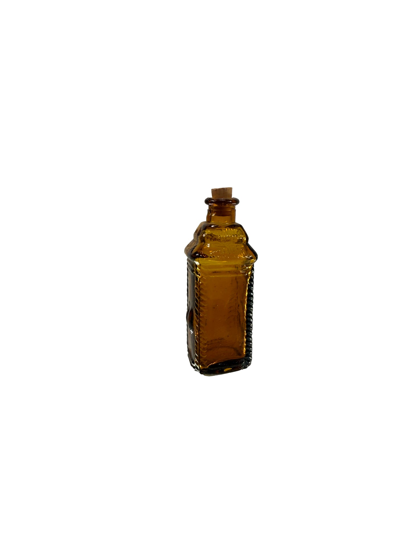 Vintage Miniature Glass Bottle - Berrings Apple - Amber Wheaton Bitters Glass