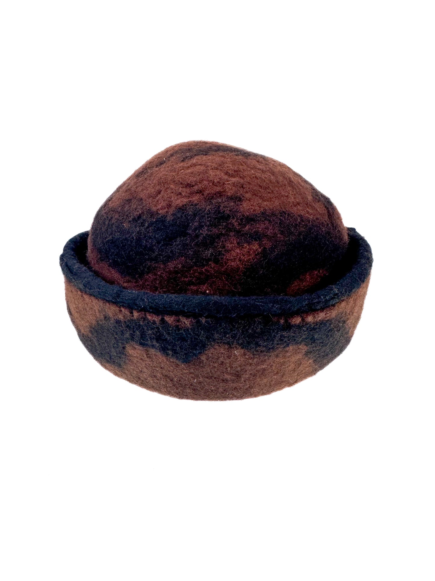 Vintage Hat - Crown & Brim San Francisco - Brown & Black Wool Hat