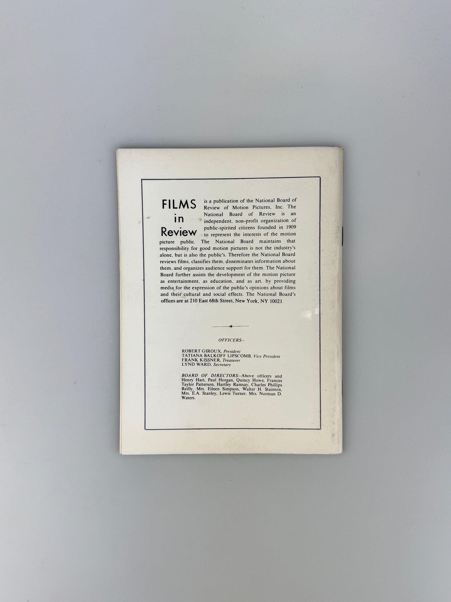 Films In Review Magazine - April 1976 - Women Directors, Sessue Hayakawa, Old Dracula