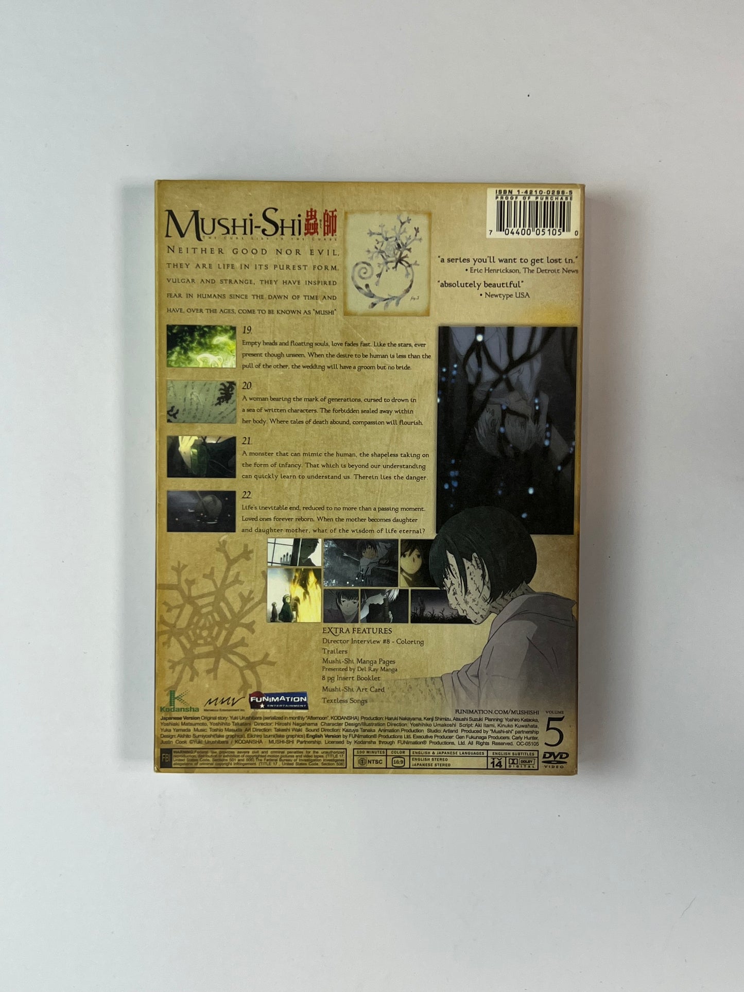 DVD - Mushi-Shi - Volume 5 - Extra Features - English Version - Funimation - 2008
