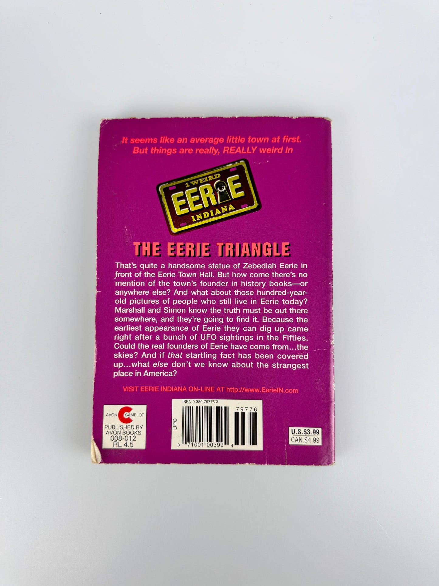 "2 Weird" Eerie Indiana Book - #3 The Eerie Triangle - Mike Ford