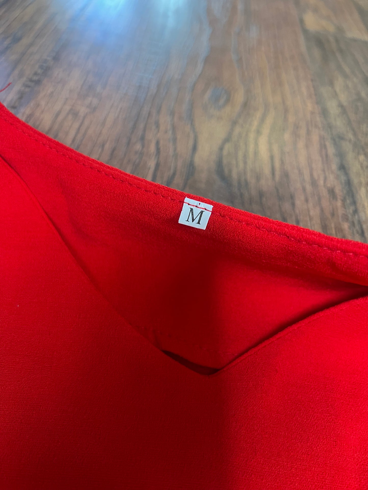 Vintage Clothing - Tie Waist Blouse - Red - Medium