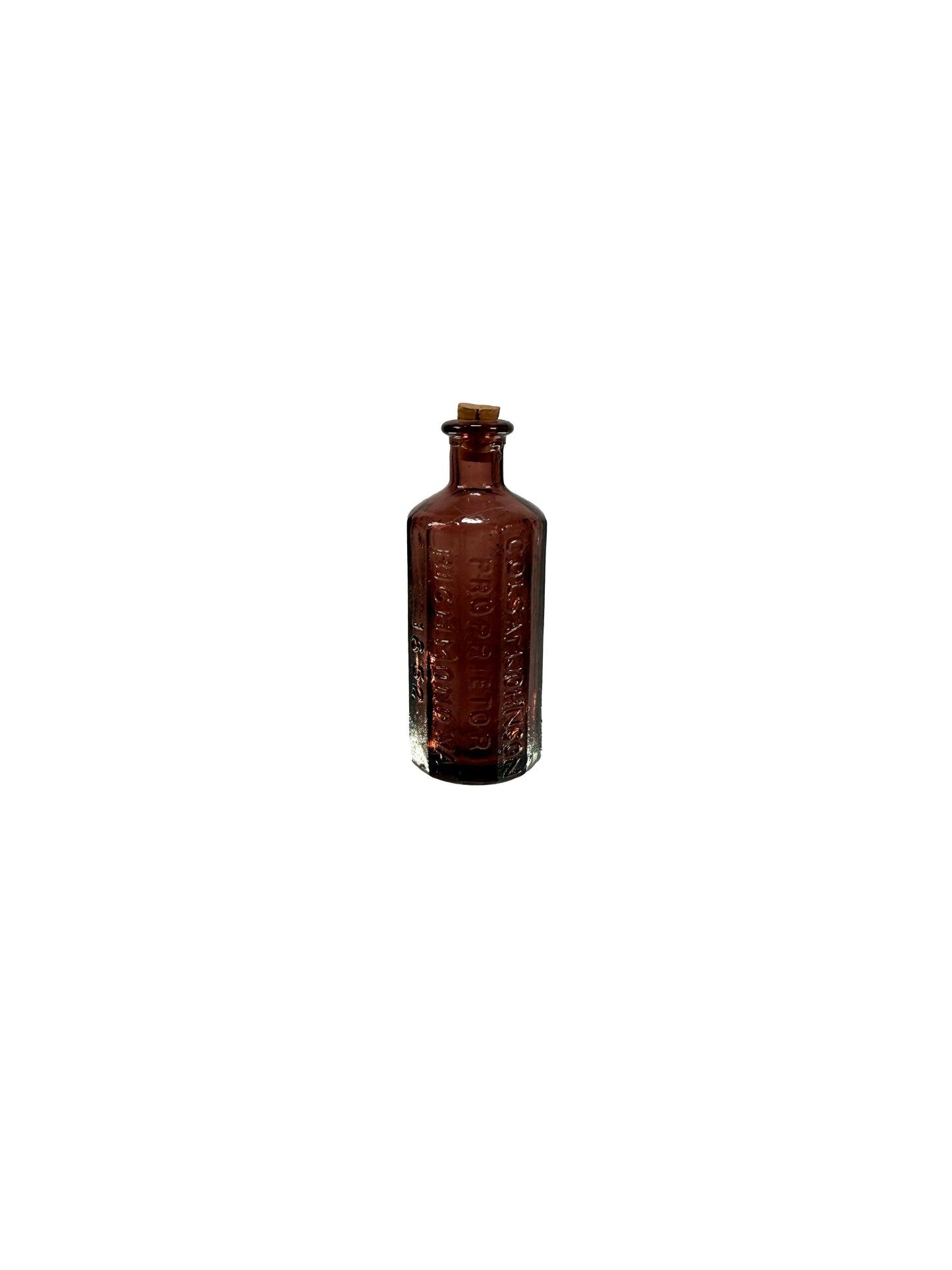 Vintage Miniature Glass Bottle - Lancasters Indian Vegetable Jaundice - Purple Wheaton Bitters Glass
