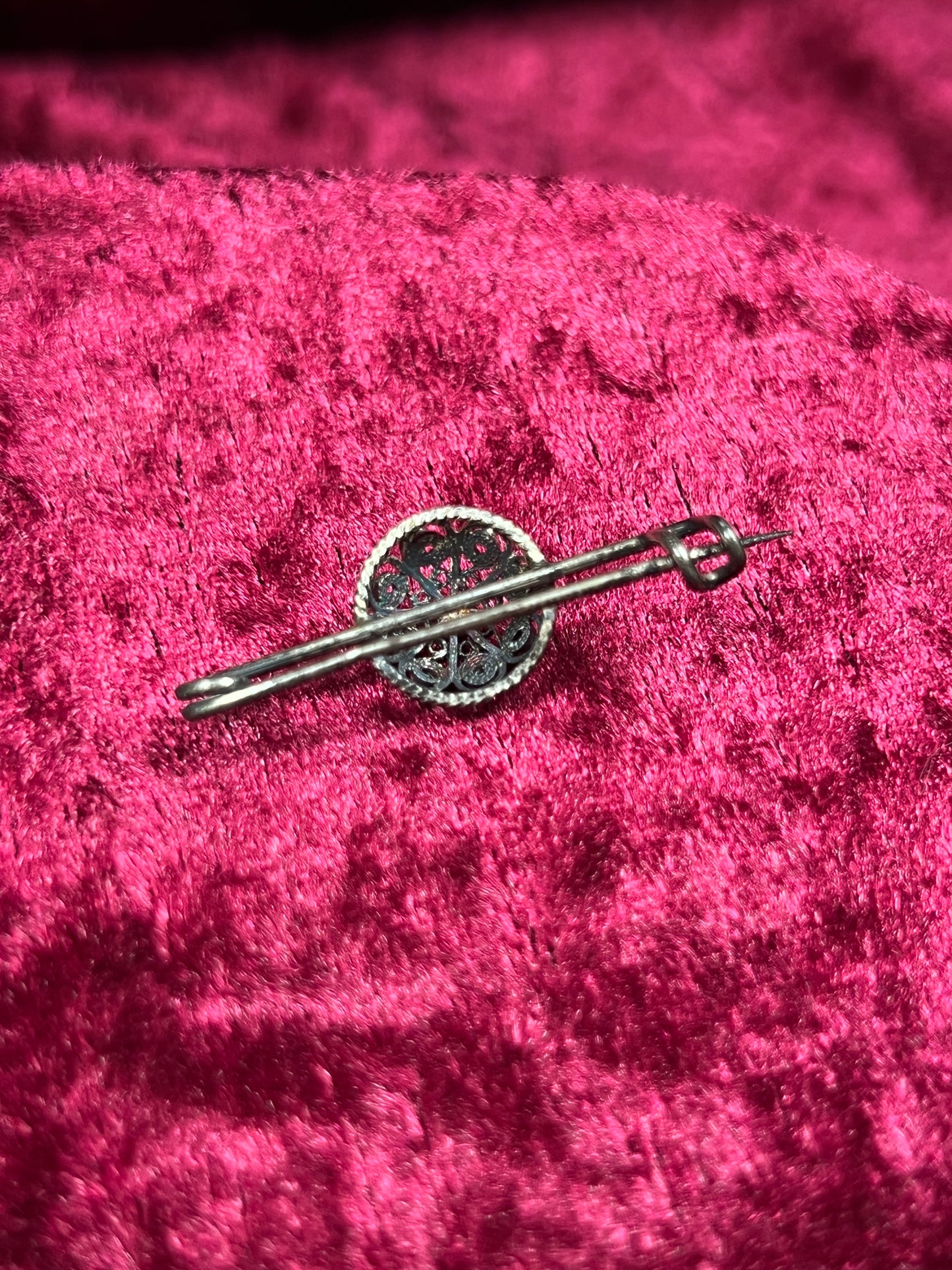 Vintage Jewelry - Poison Ring and Brooch Set - Sterling Silver - Made In Italy - Size 4