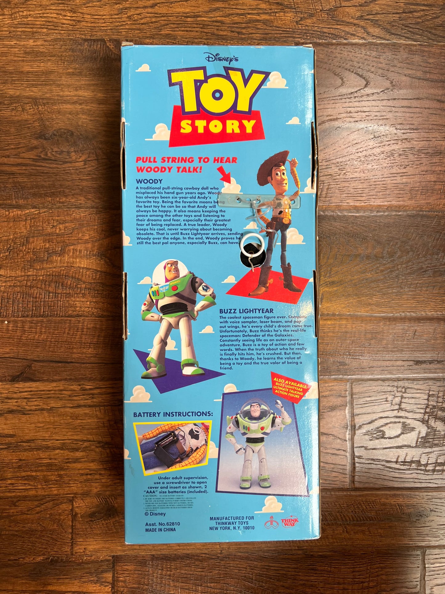 Vintage Collectibles - Poseable Pull String Talking Woody - Toy Story - New In Box