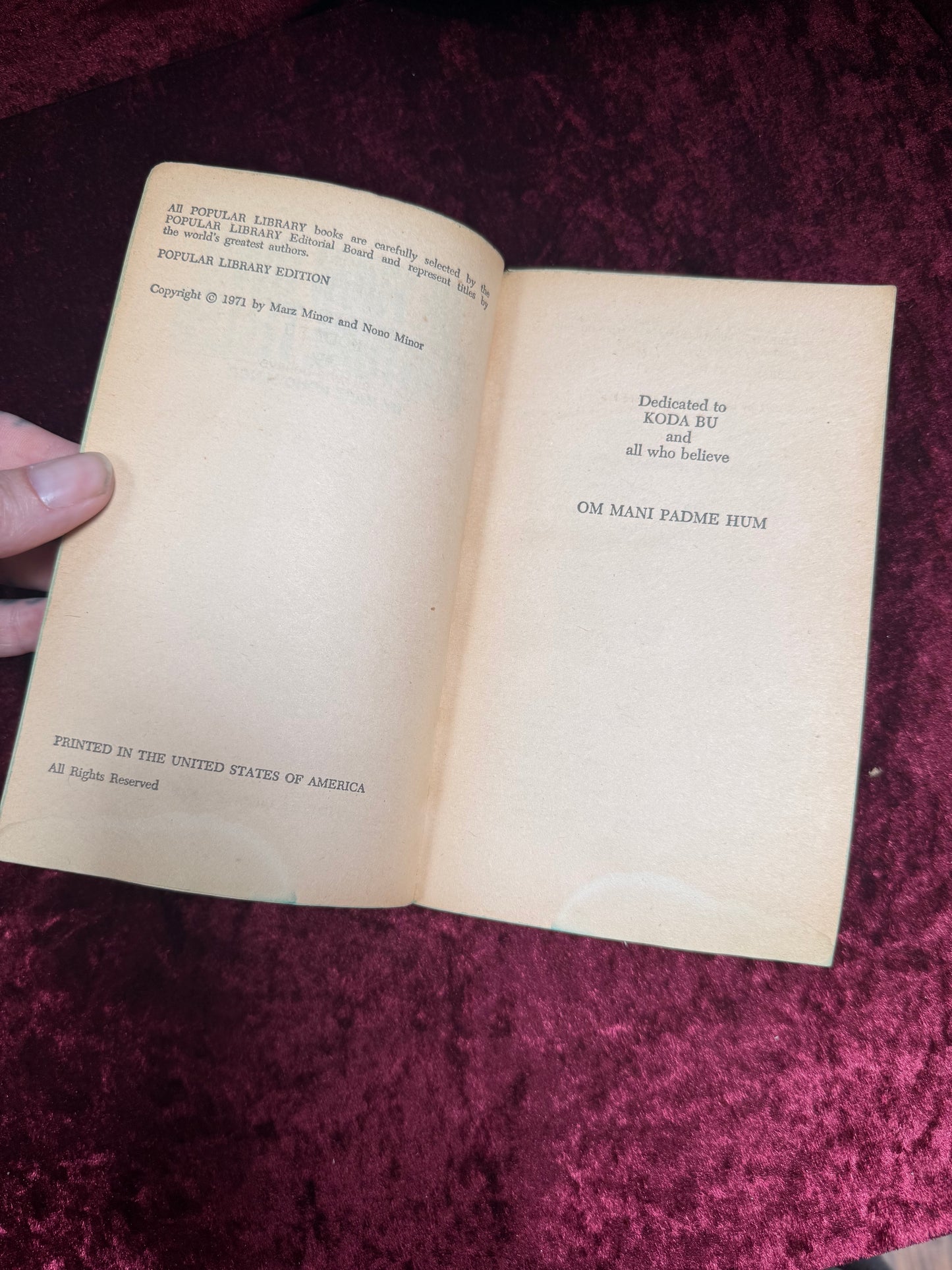 Vintage Paperback Book - Be Your Own Fortune Teller - Marz Nono Minor - 1971