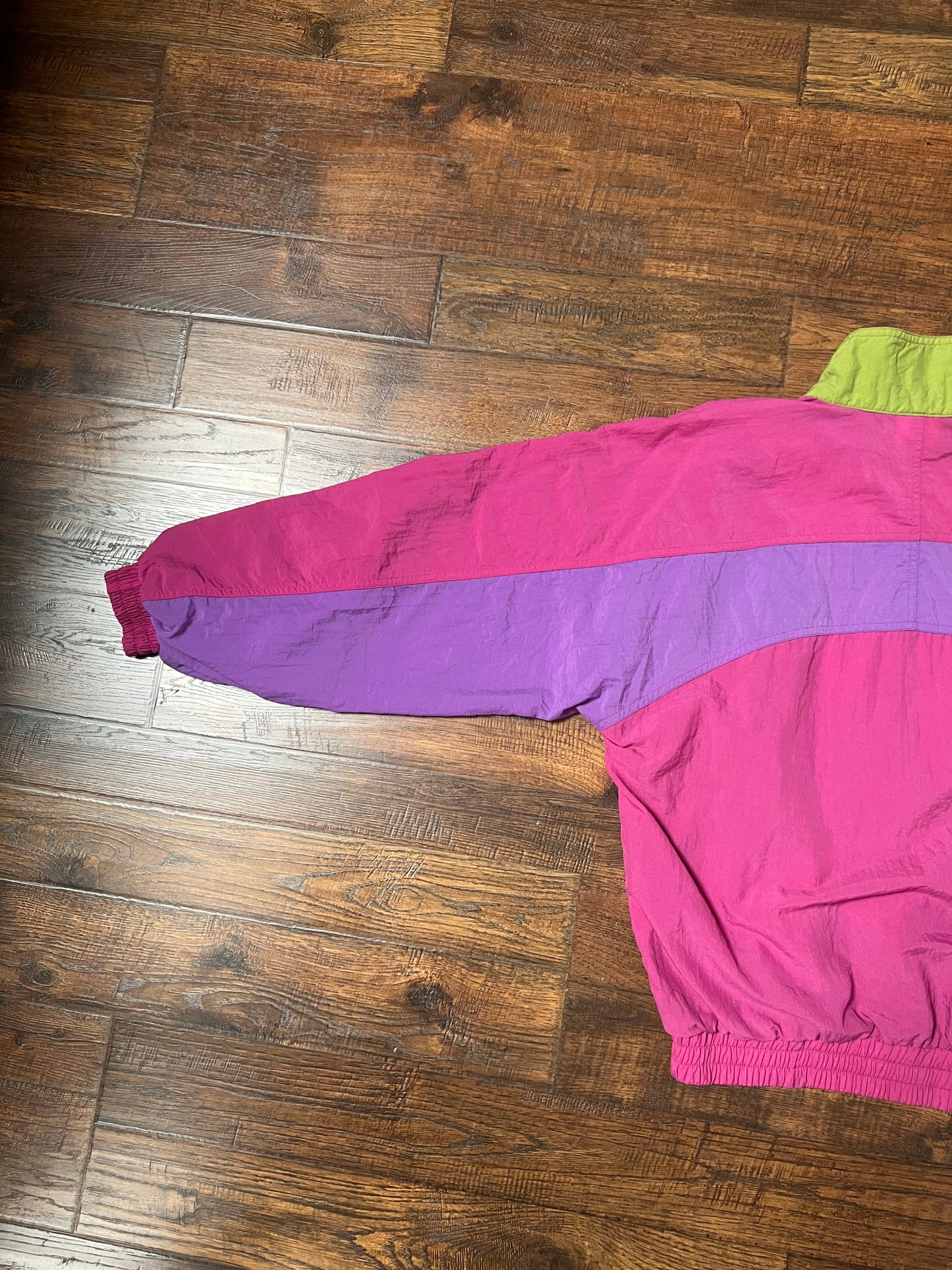 Vintage Clothing - Lightweight Windbreaker Jacket - Half Zip - Color Blocks - Small - Cheetah