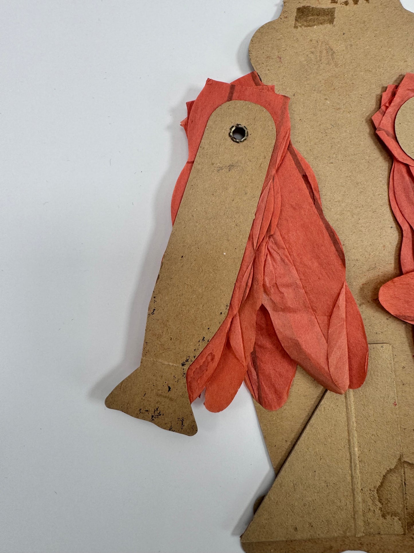 Vintage Paper Decoration | "Winged Scarecrow" w/ Crepe Paper Pop Up Wings | Made in Japan