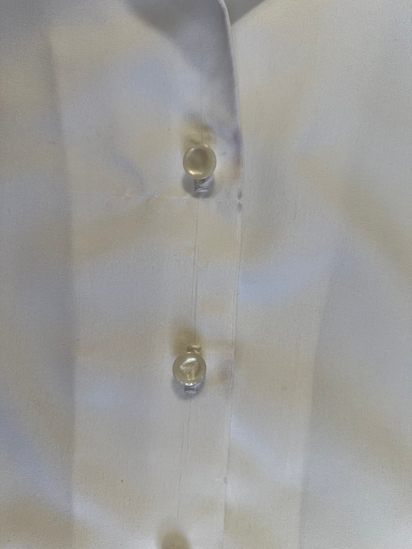 Vintage Clothing - Short Sleeve Blouse - White - Medium - Lee Mar