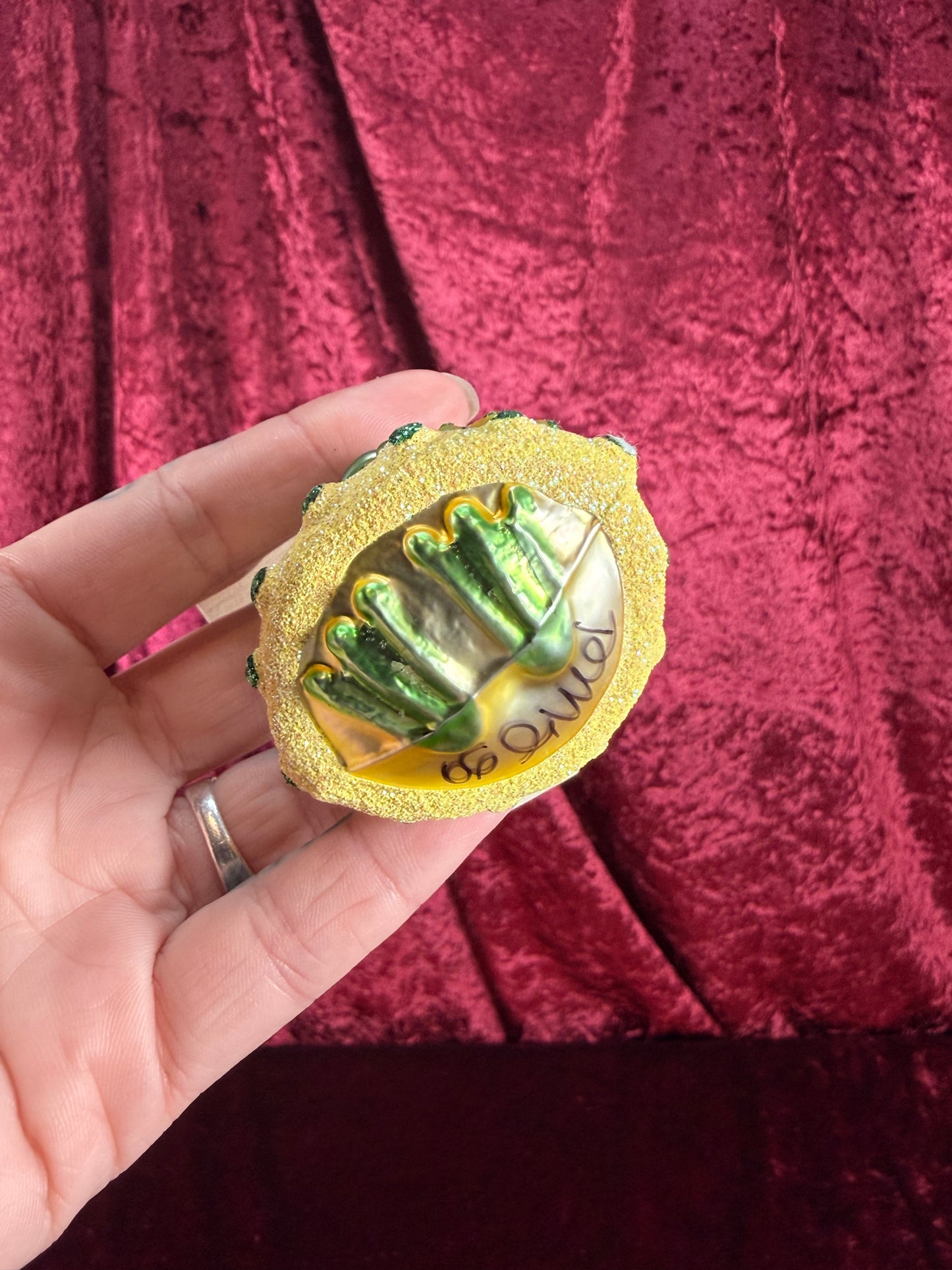 Vintage Christmas - Handblown Glass Ornament - Frog King - Patricia Breen - Poland - 2006