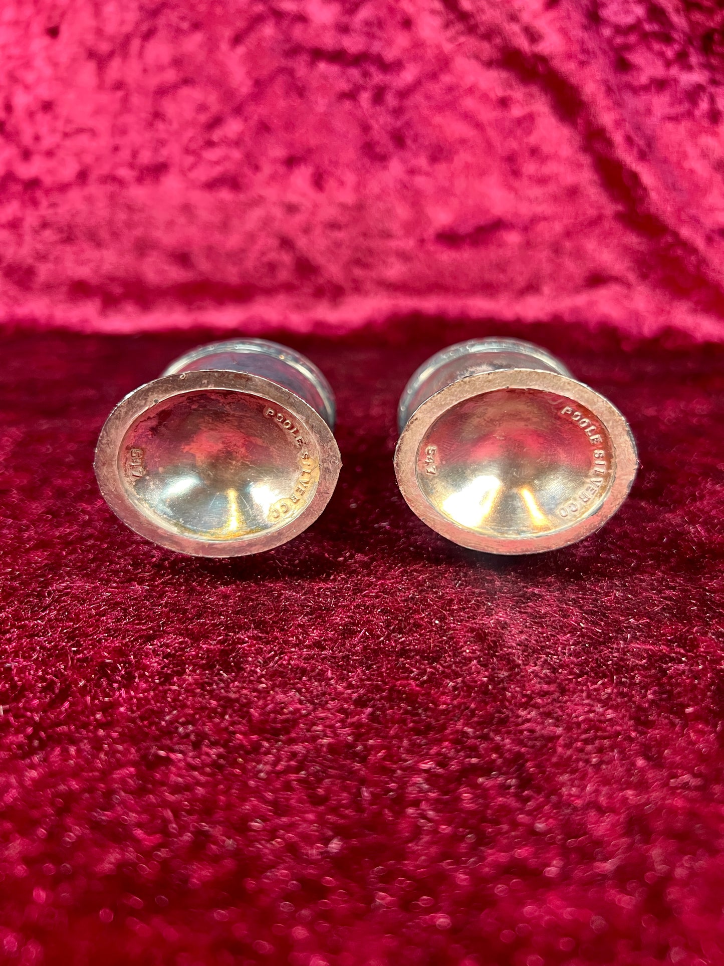 Vintage Silverplate Salt & Pepper Shakers – Rope Trim Pedestal Pair - Poole Silver Co. - 547