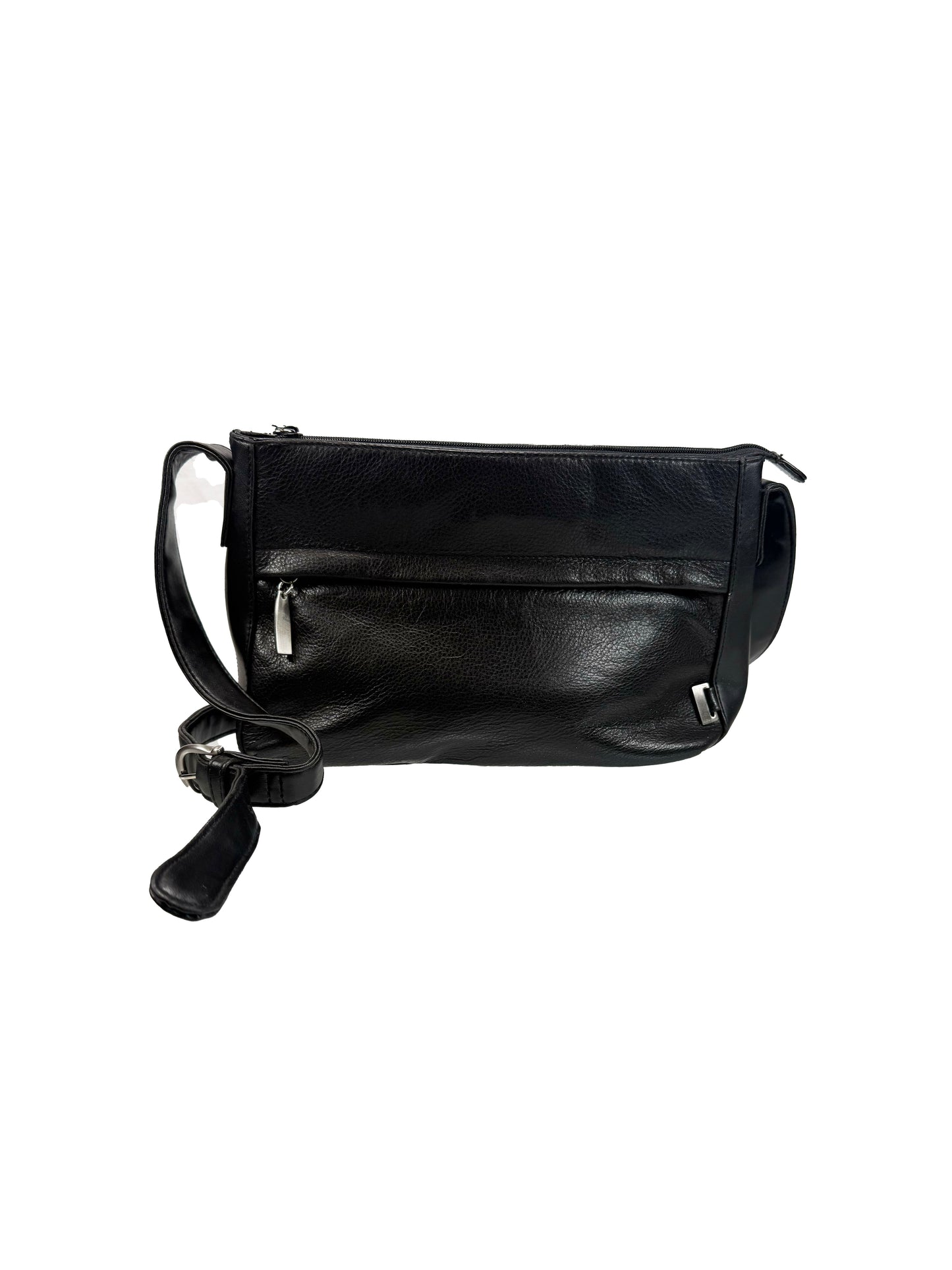 Vintage Purse - Black Leather Sharon B. Studio Cross Body Bag