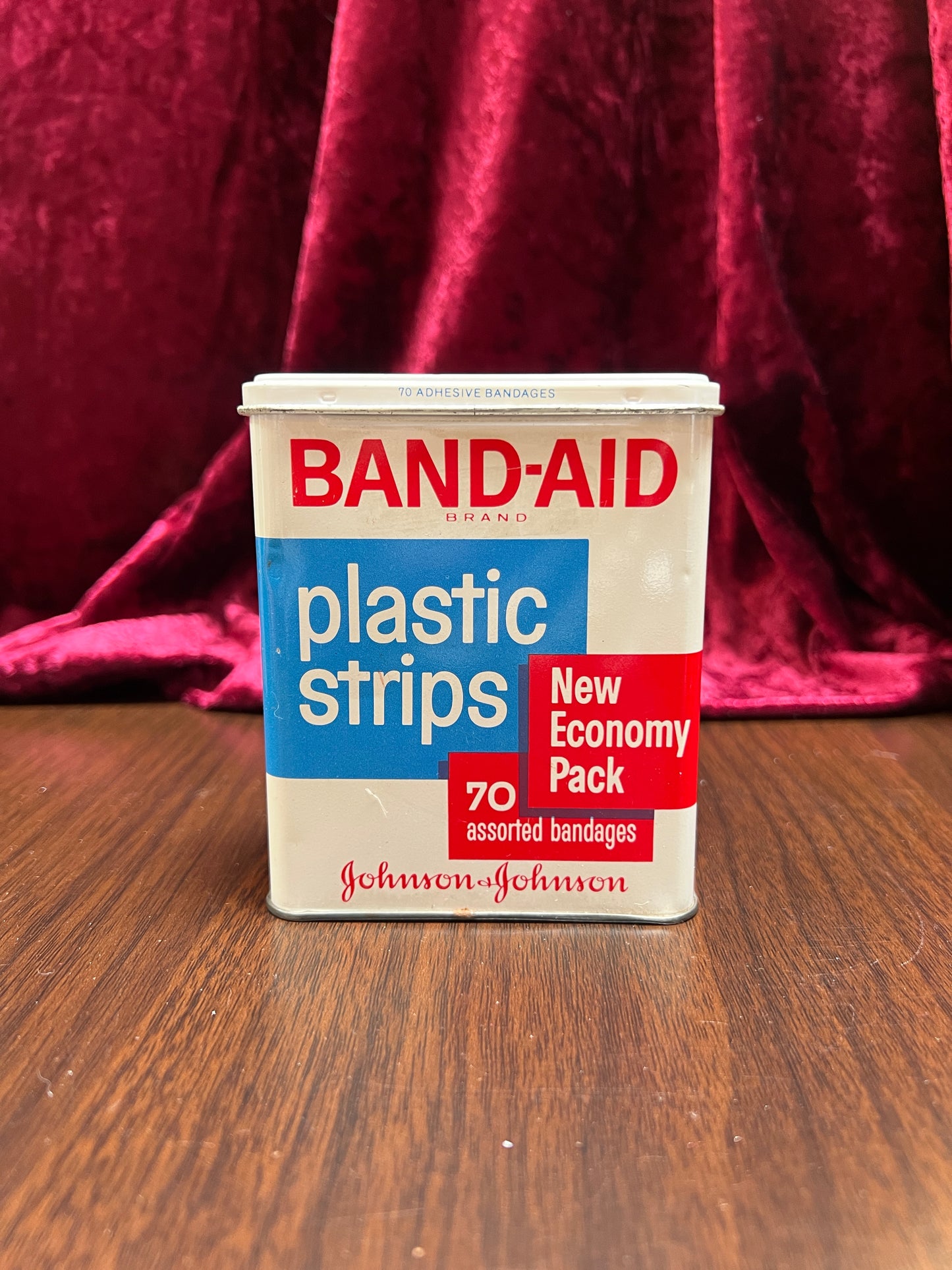 Vintage Advertisement - Metal Storage Tin - Band-Aid Brand - Johnson & Johnson