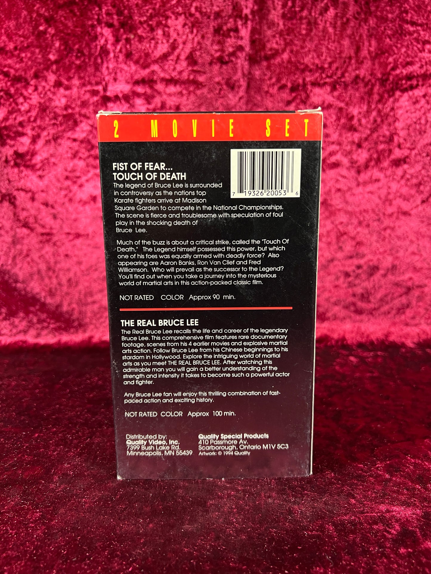 VHS - Box Set - Fist Of Fear...Touch Of Death / The Real Bruce Lee - 1994