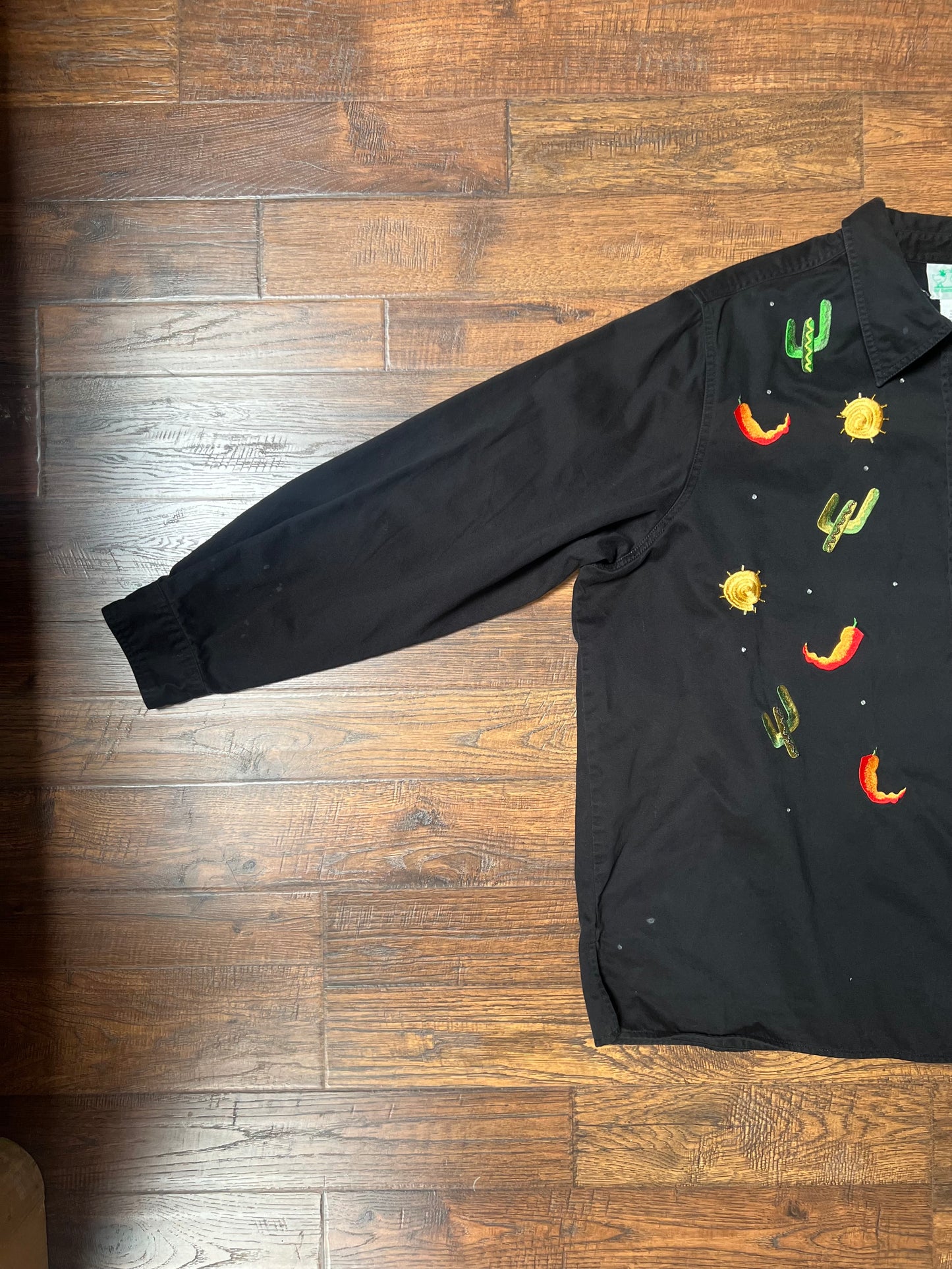 Vintage Clothing - Embroidered Shirt Jacket - Santa Fe Print - 3X-Large - Quacker Factory