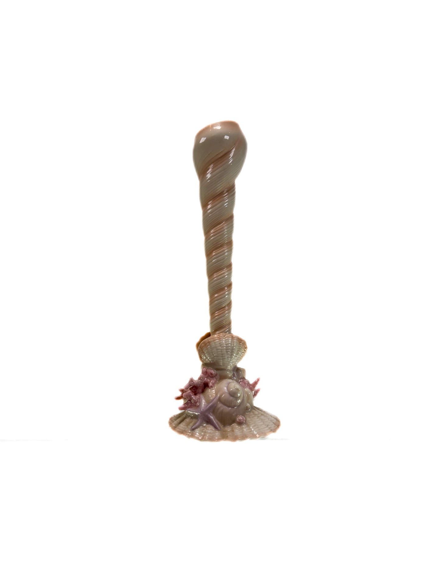 Vintage Candle Stick Holder - Seashells Atlantis Resort - By Franklin Mint 1989