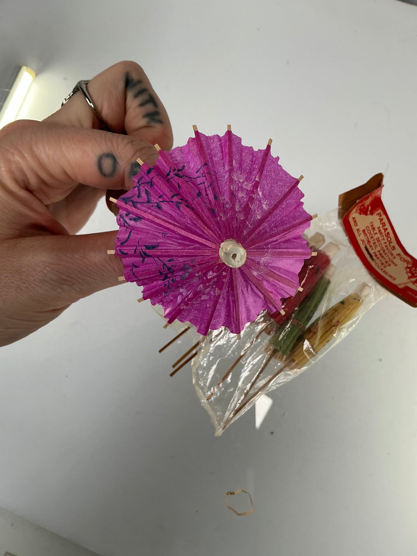 Vintage Tiki Decor - Cocktail Parasols - Paper and Wood - Japan