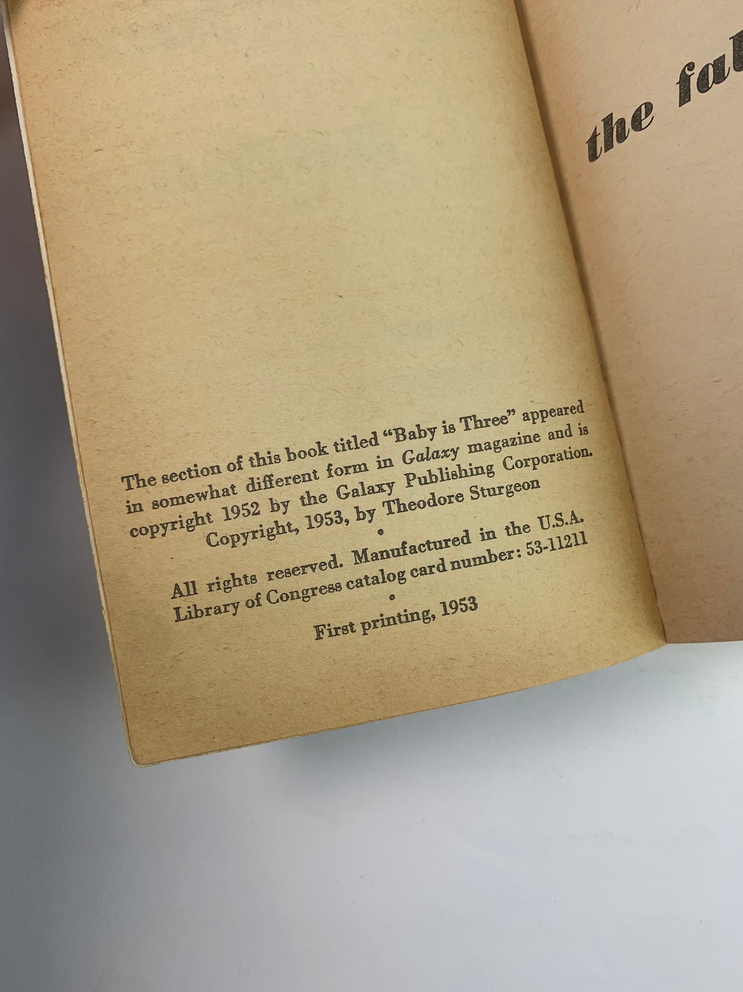 Vintage Books - More Than Human - Theodore Sturgeon - 1953