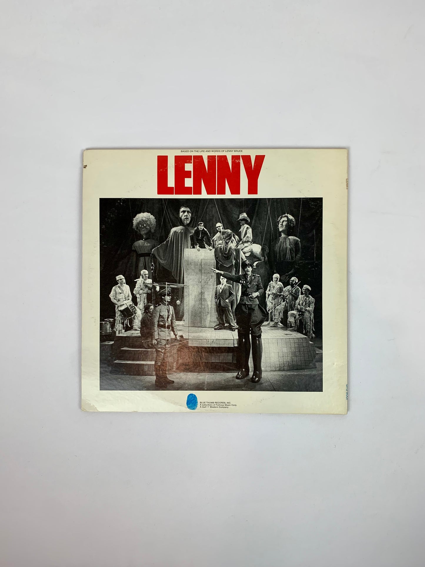 Vinyl Record - Lenny: Original Broadway Cast Live Recording Double Album - 1971 Blue Thumb Records