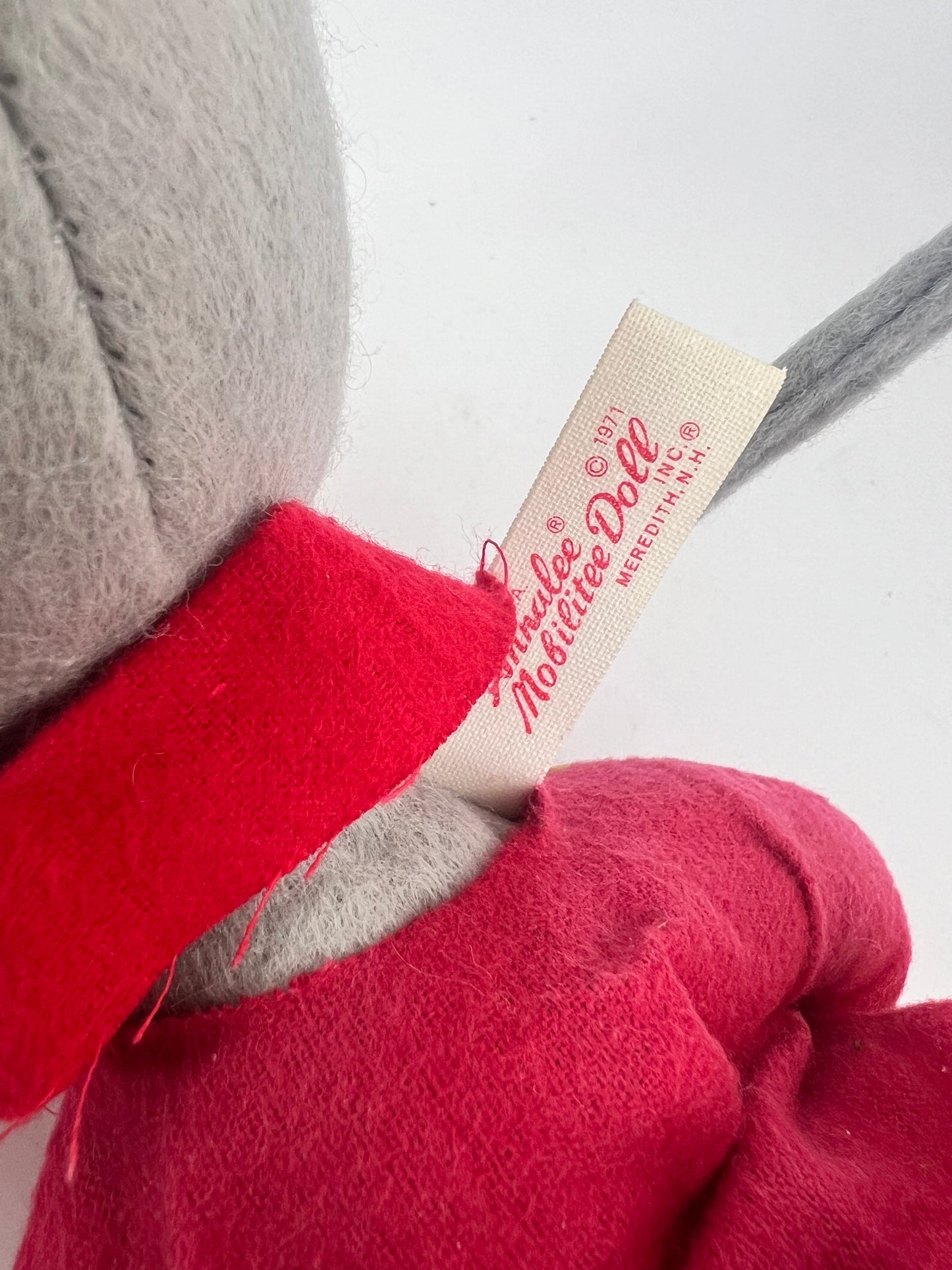 Vintage 1971 Annalee Mobilitee Dolls Large Christmas Mouse