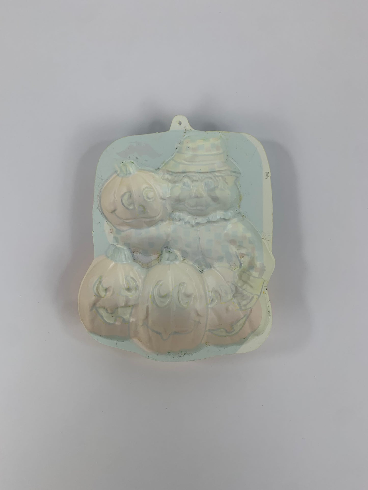 Vintage Halloween 3D Vacuform - Scarecrow & Jack-O-Lanterns