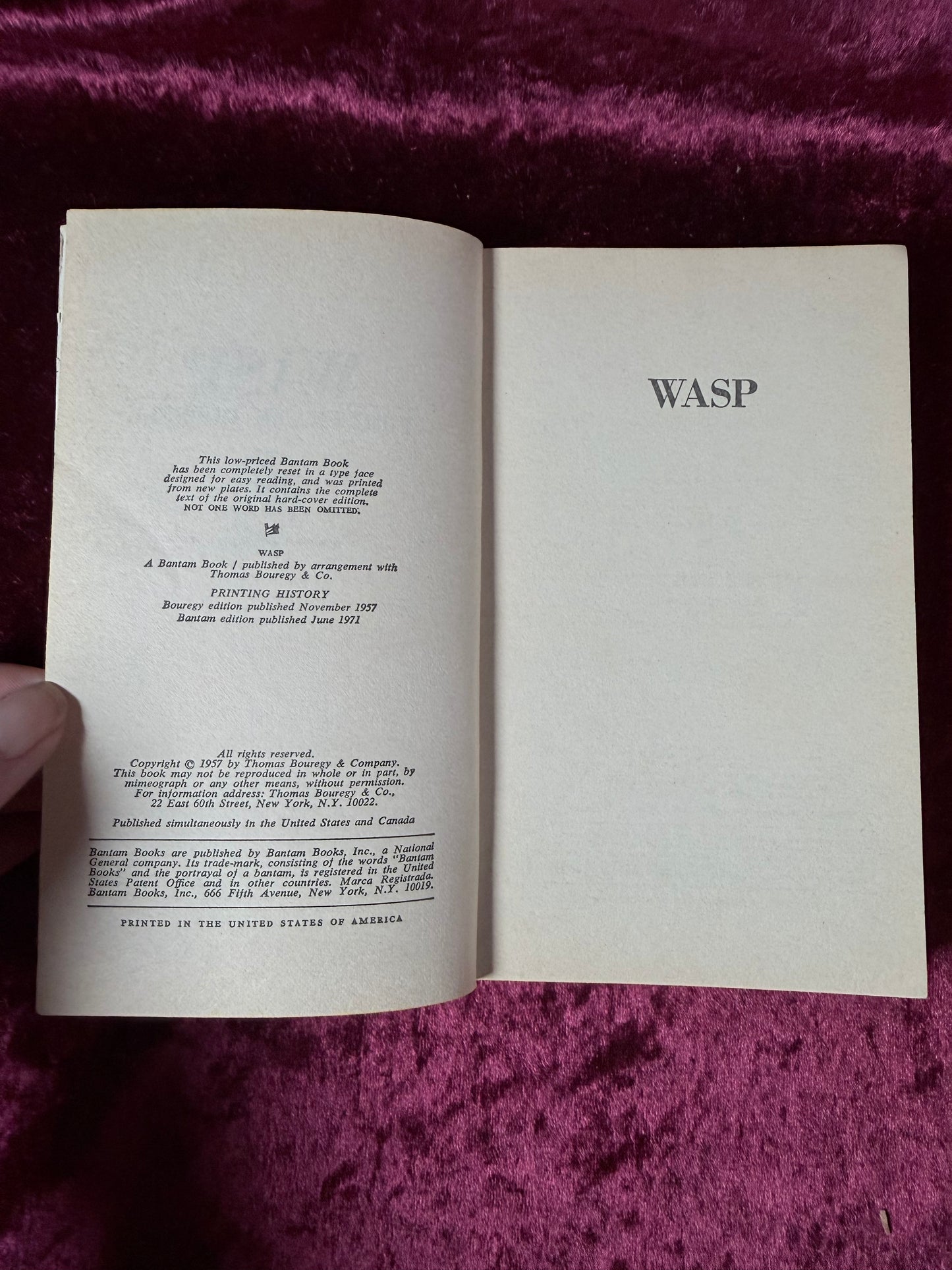 Vintage Wasp by Eric Frank Russell 1971 Bantam Science Fiction Paperback