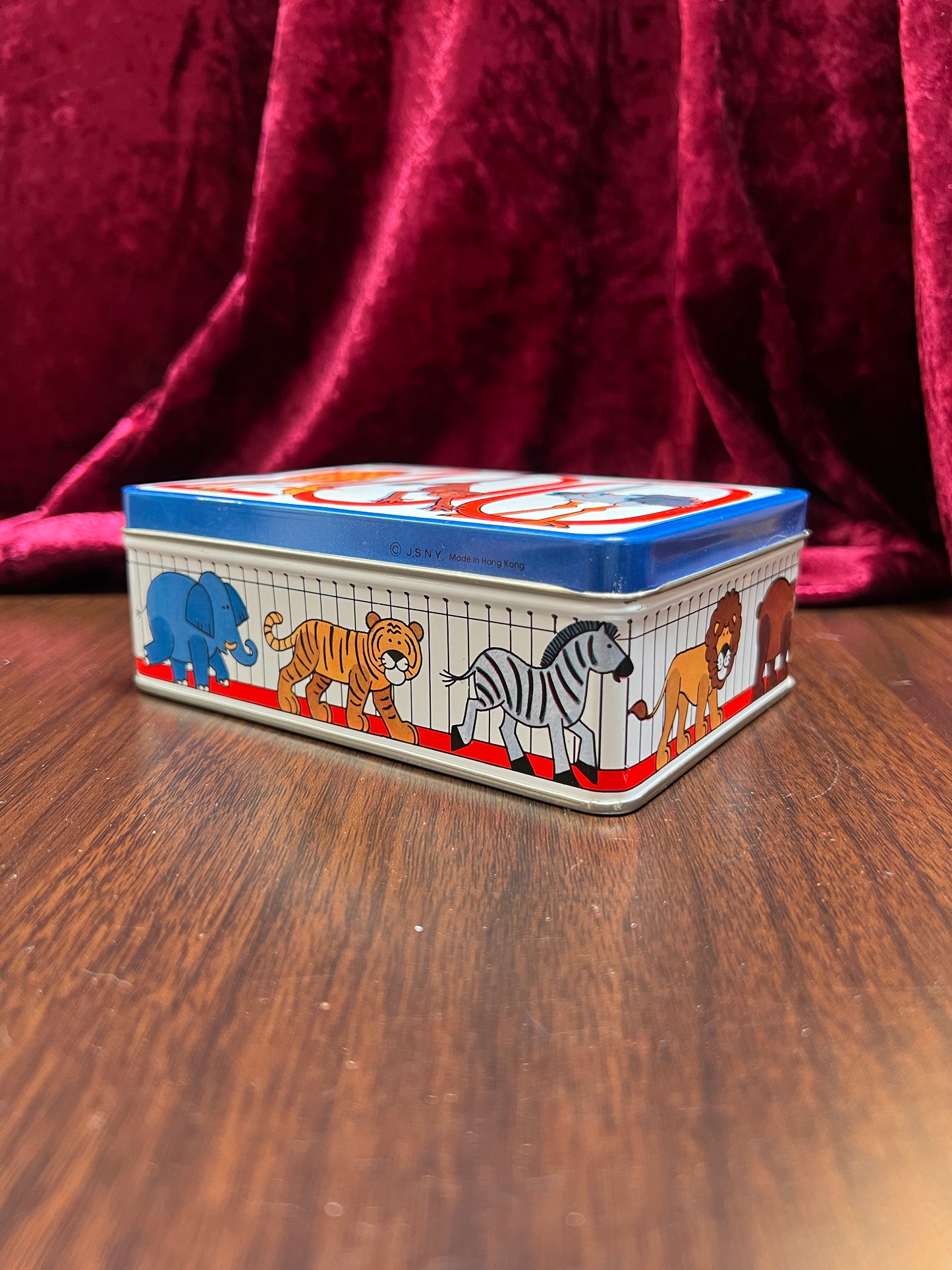Vintage Kitchen - Storage Tin - ZOO Animals - JSNY - Made In Hong Kong
