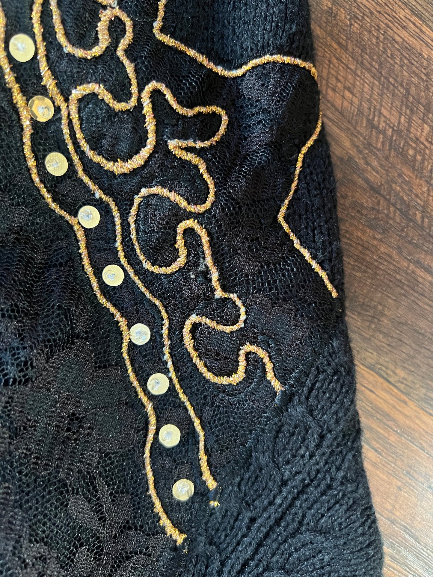 Vintage Clothing - Embellished Knit Sweater - Black - Medium - Crystal Sportswear