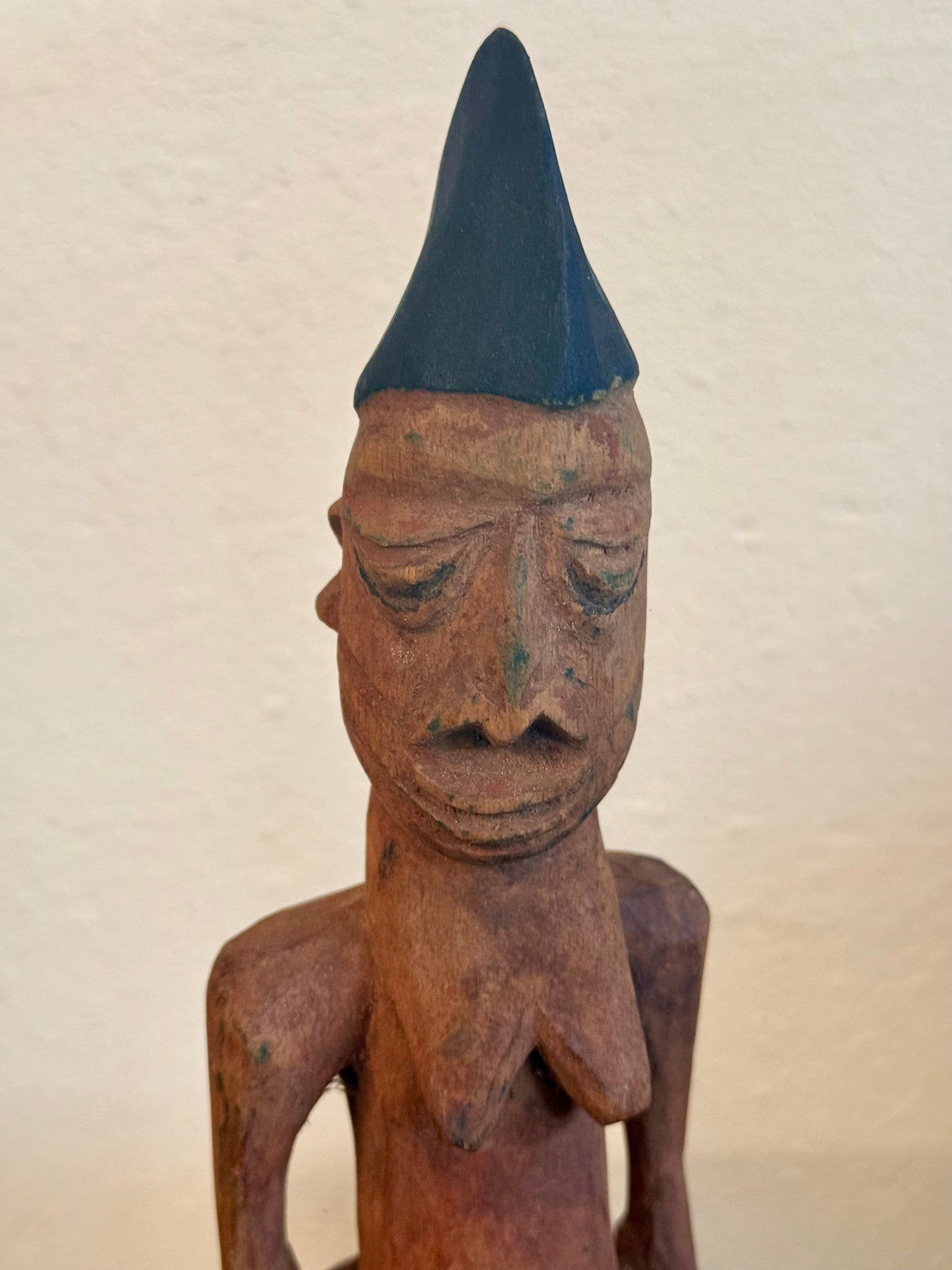 Vintage Art - Nigerian Fertility Ibeji Statue - 10” Carved Wood - Africa