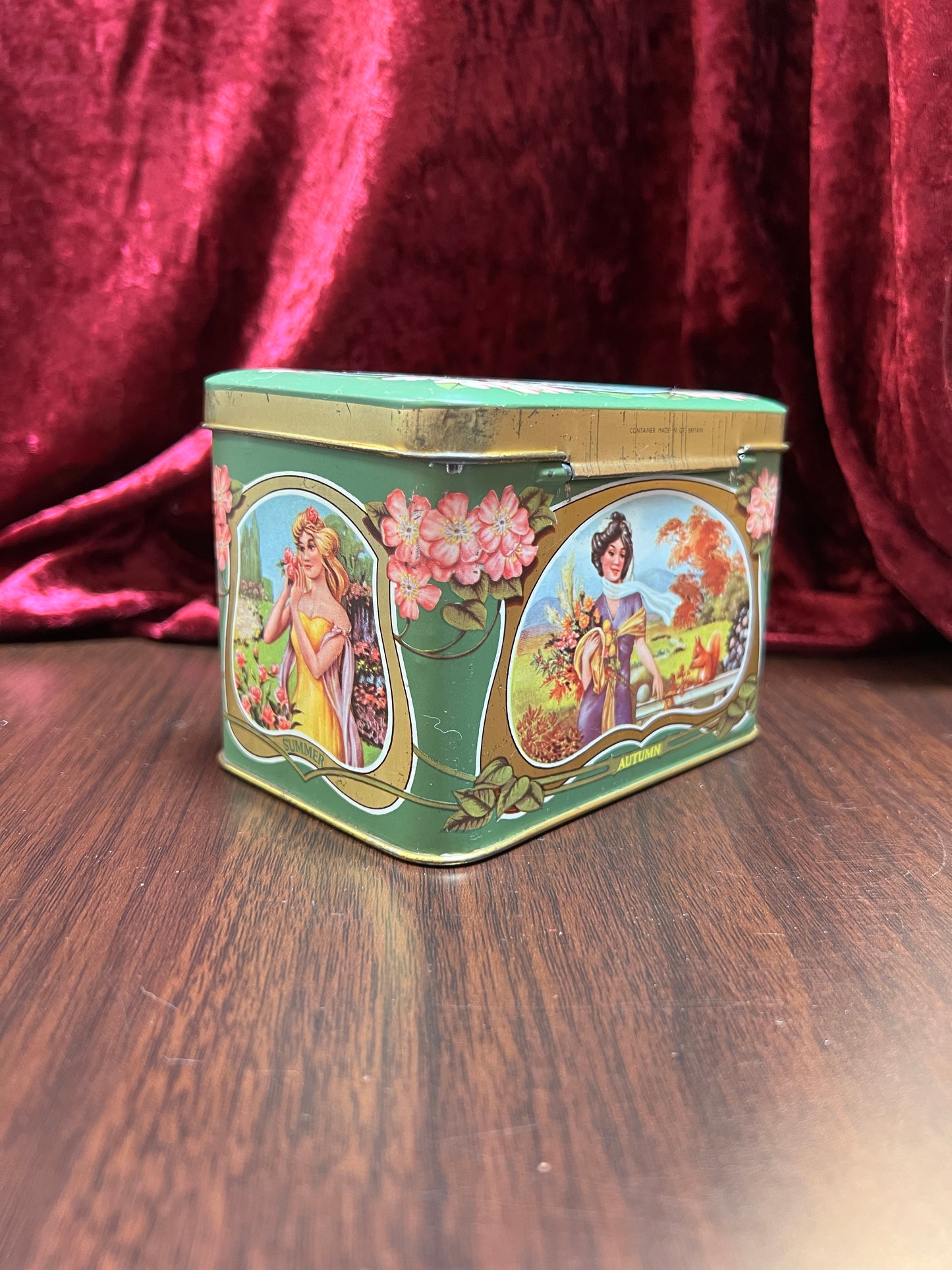 Vintage Kitchen - Tea Tin - The Four Seasons as Muses - England