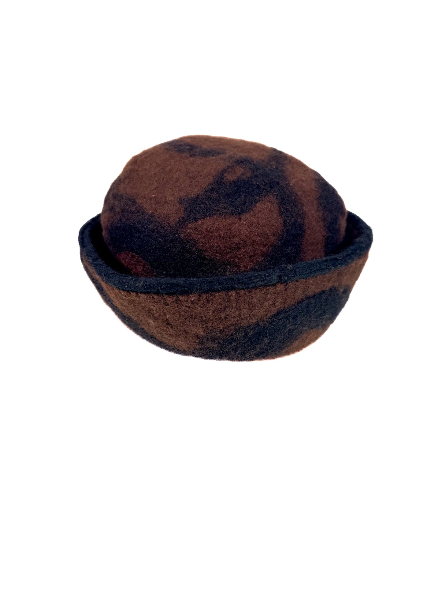 Vintage Hat - Crown & Brim San Francisco - Brown & Black Wool Hat