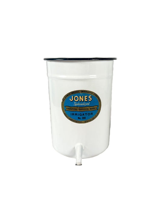 Vintage Wall Decor - Enamel Cylinder - Hospital-Surgical Ware - Irrigator No. 200 - Jones Metal Products