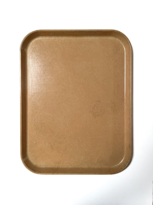 Vintage SiLite Fiberglass Cafeteria Tray - Beige Tan - 18" X 14"