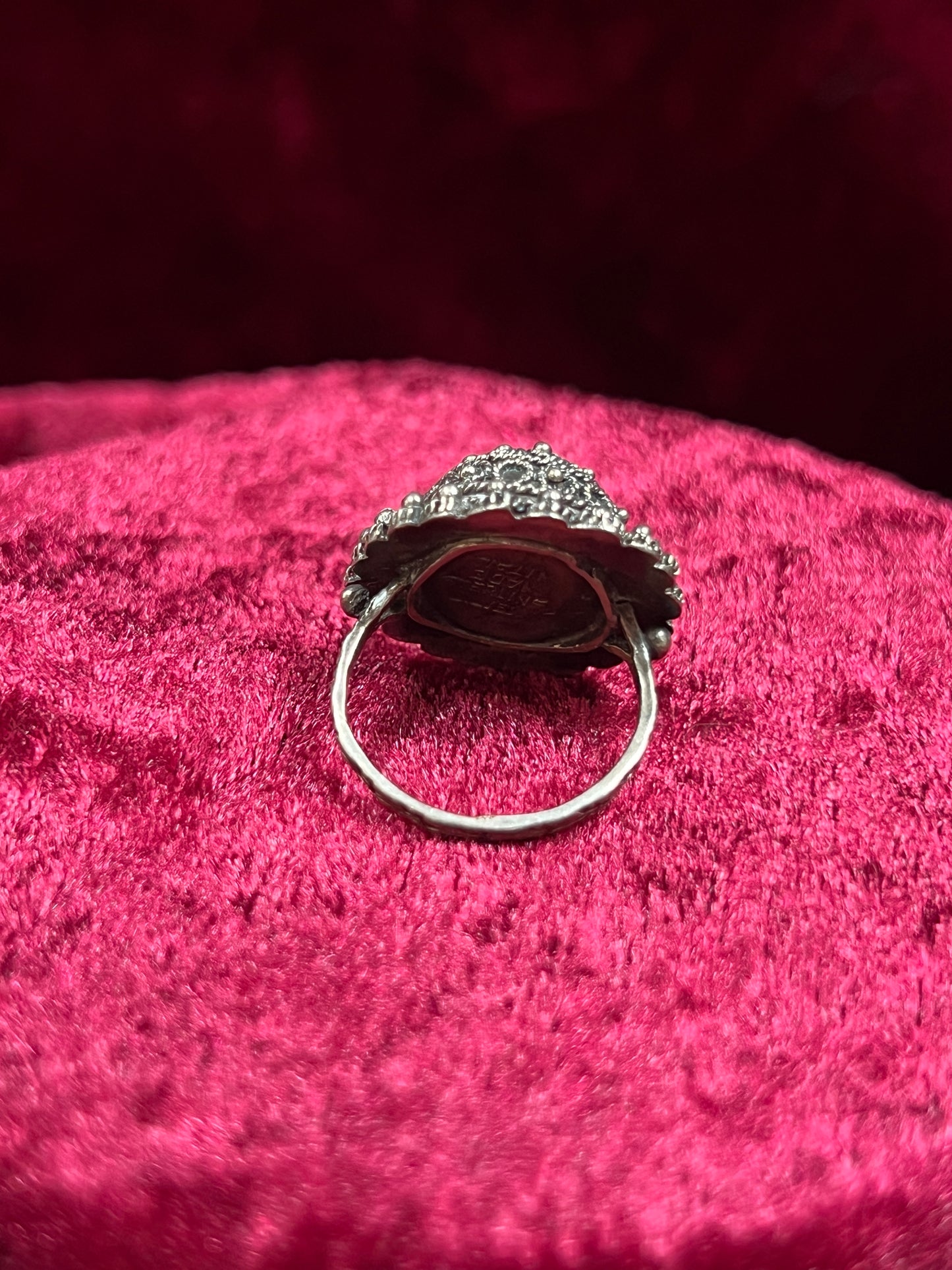 Vintage Jewelry - Poison Ring and Brooch Set - Sterling Silver - Made In Italy - Size 4
