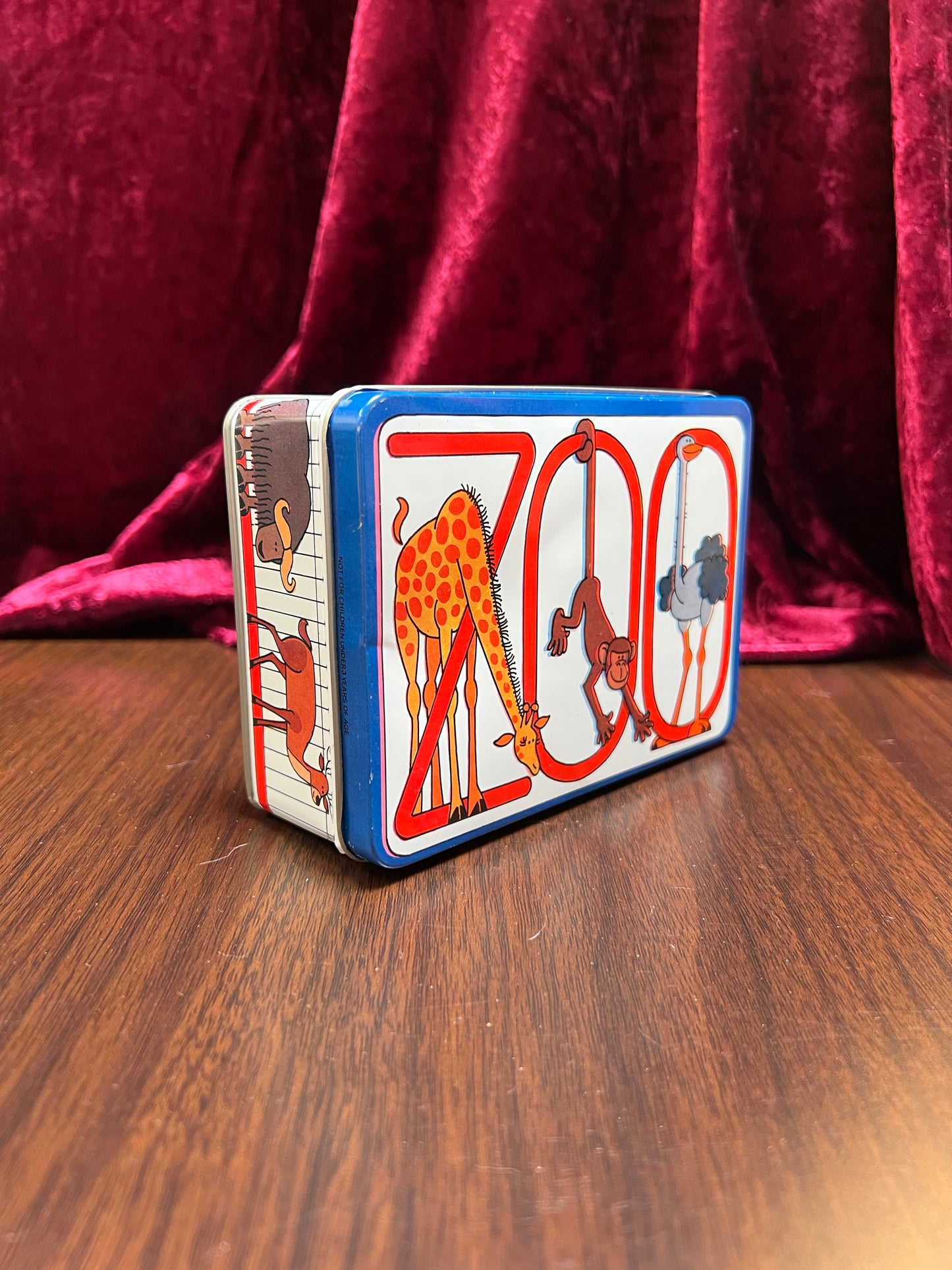 Vintage Kitchen - Storage Tin - ZOO Animals - JSNY - Made In Hong Kong