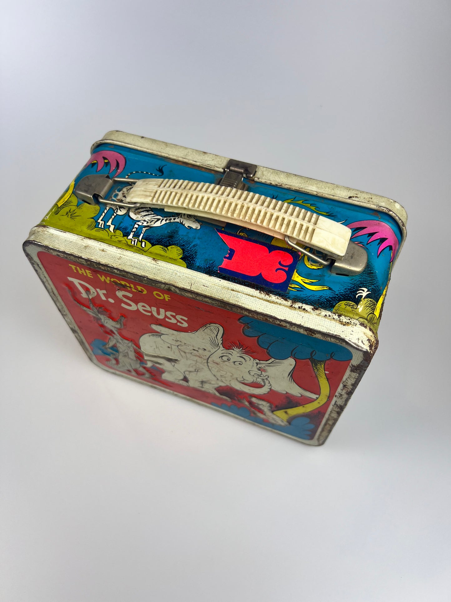 Vintage Metal Lunchbox - The World of Dr. Seuss - Cat in the Hat - 1970 | No Thermos