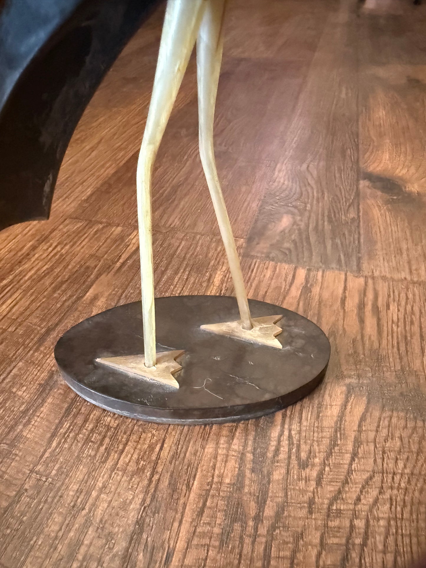 Vintage Decor - Mid Century Carved Horn Statue of Bird - 10”