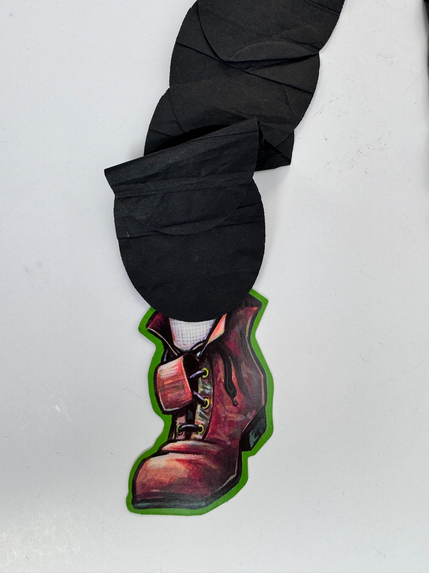 Vintage Halloween Decoration - Beistle 1990s Action Dancer Crepe Paper Die Cut - Frankenstein