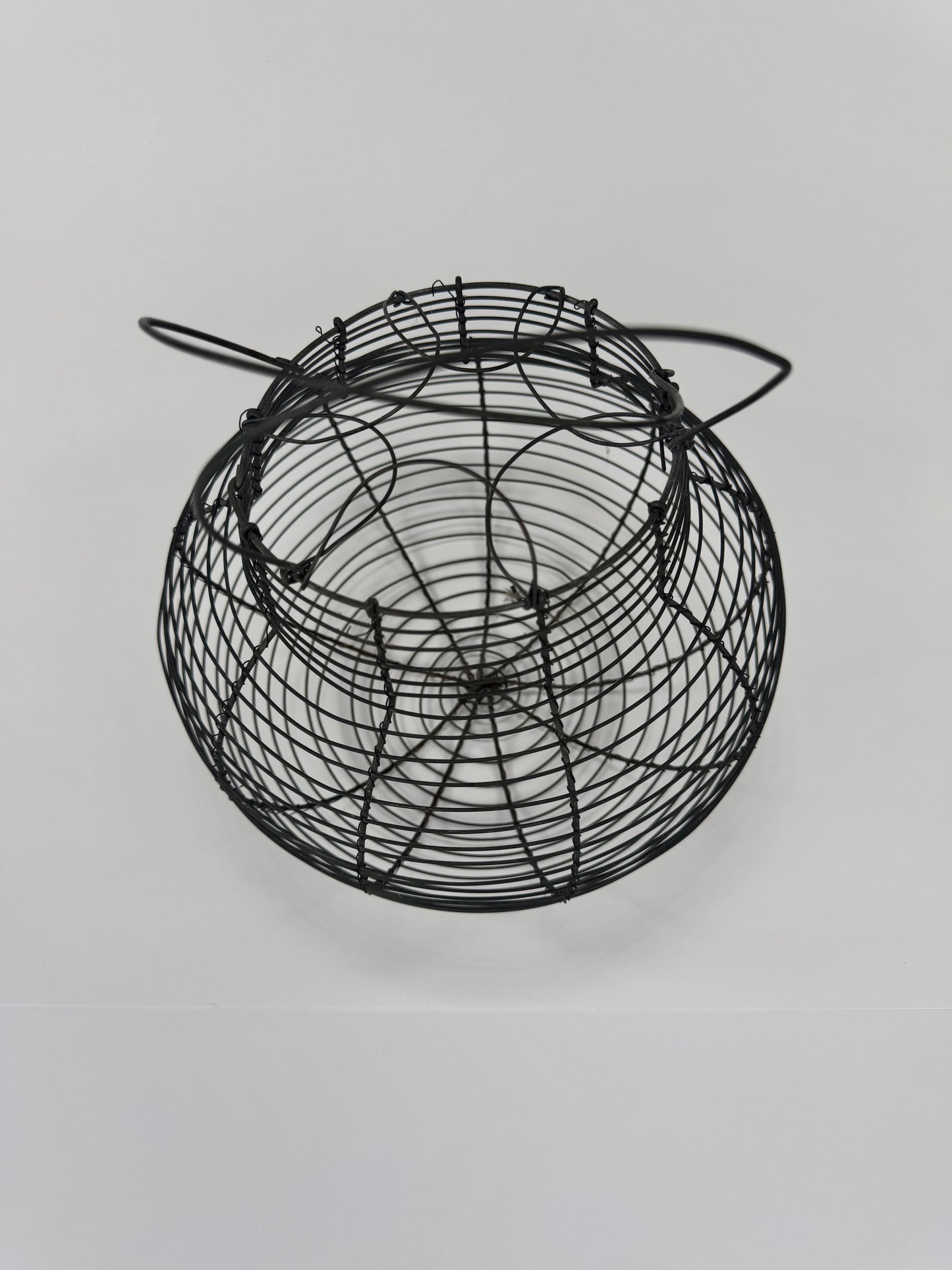 Vintage Metal Wire French Style Egg Gathering Basket