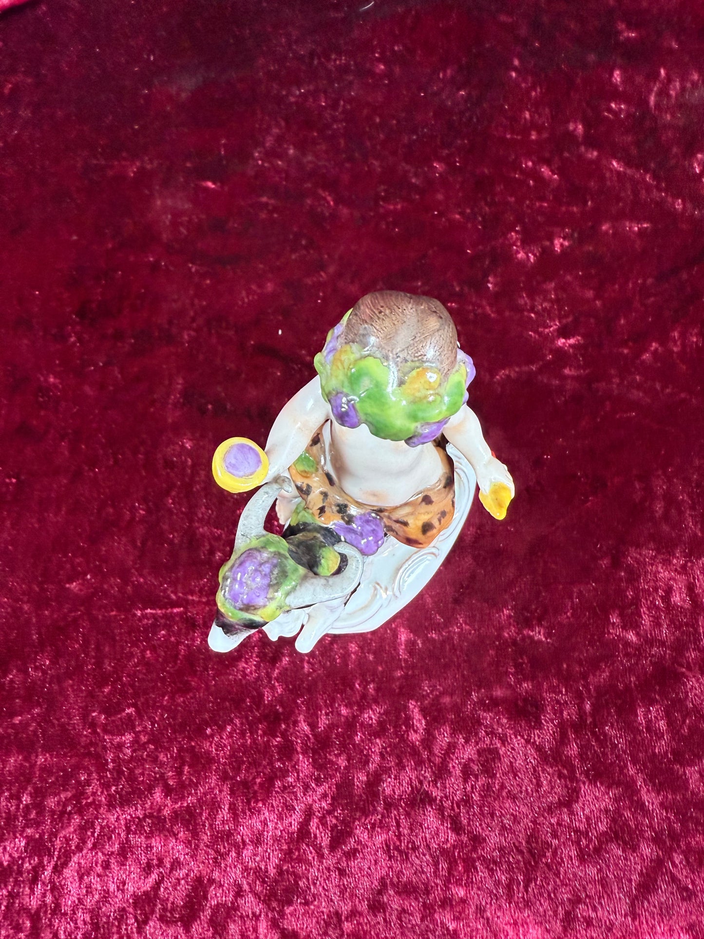 Vintage Porcelain Figure - Felix Zeh - Bacchus on Goat