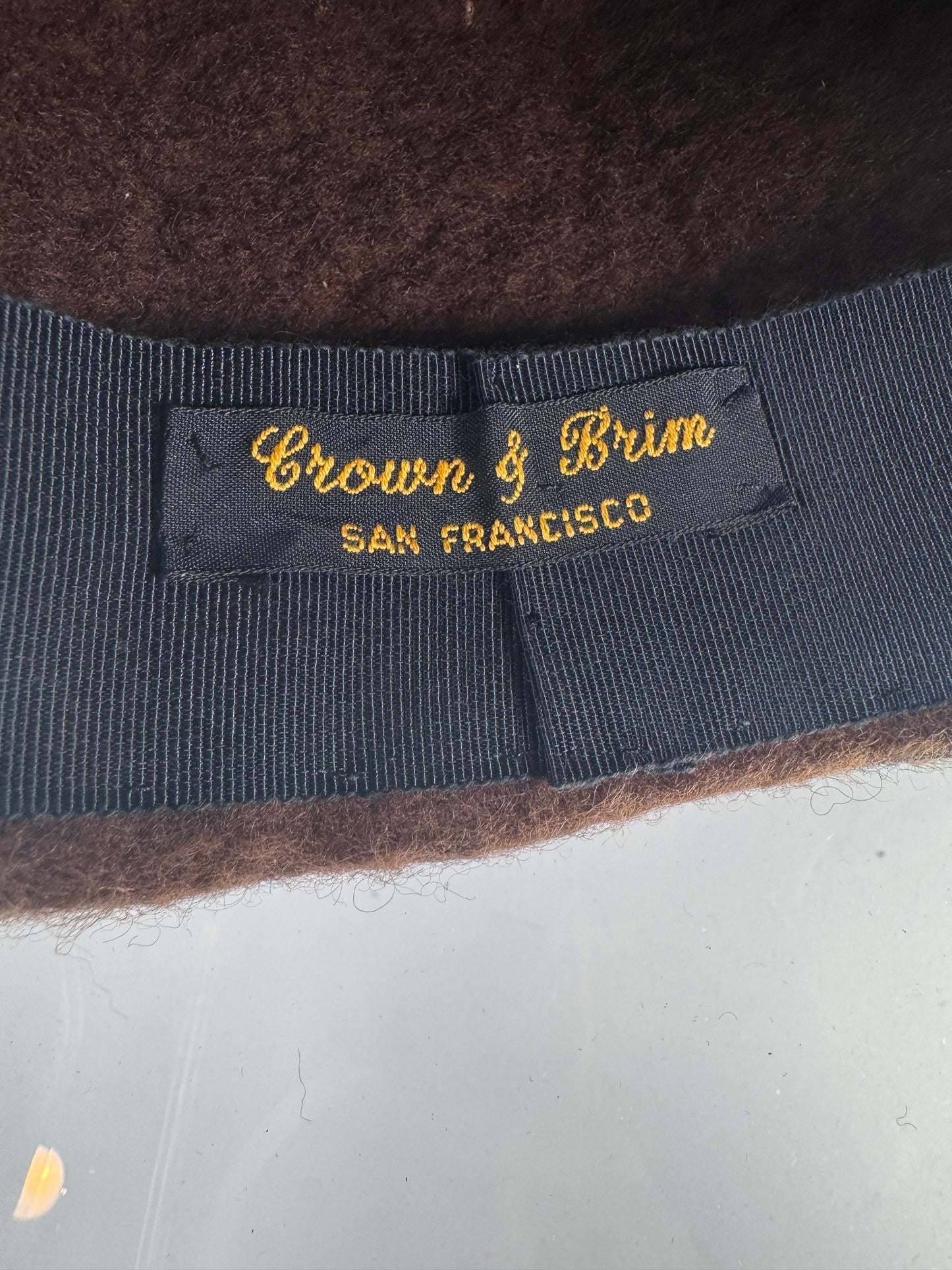 Vintage Hat - Crown & Brim San Francisco - Brown & Black Wool Hat