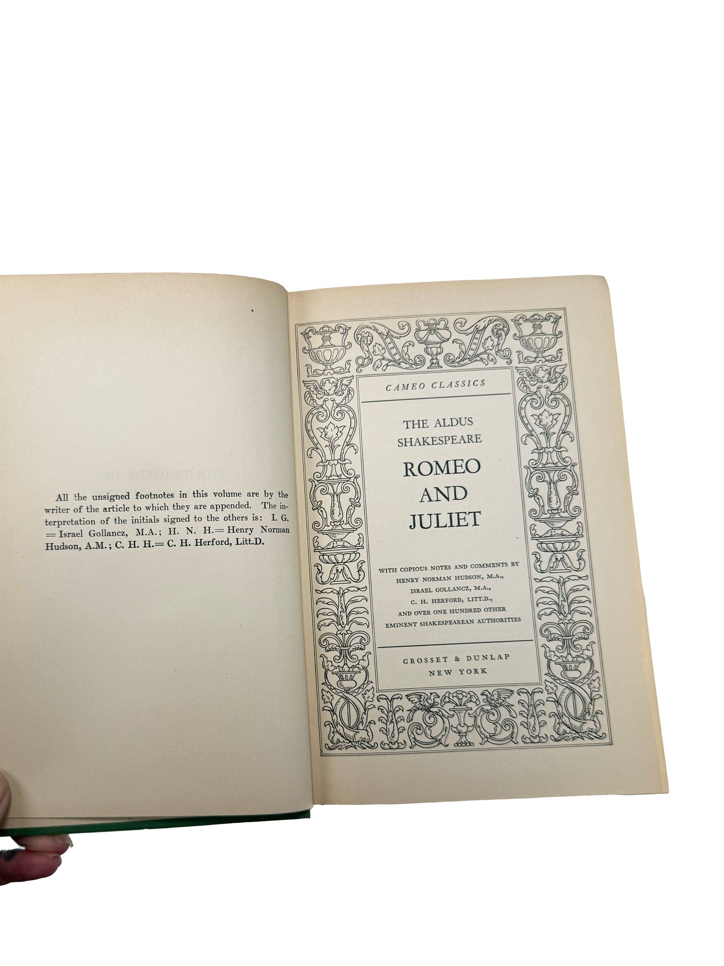 Antique Hardcover Book - The Tragedy of Romeo and Juliet - Shakespeare - Cameo Classics