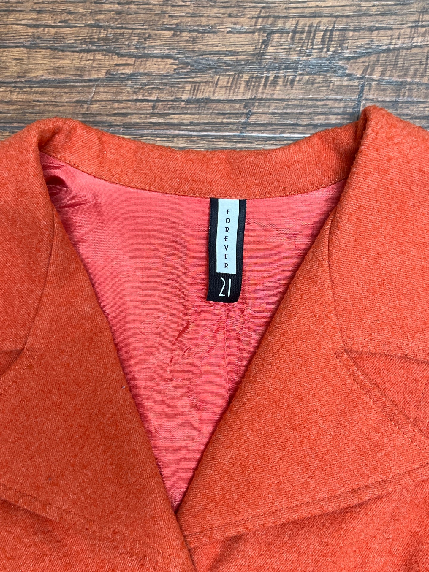 Vintage Clothing - Lightweight Jacket - Burnt Orange - Medium - Forever 21 - Made in USA