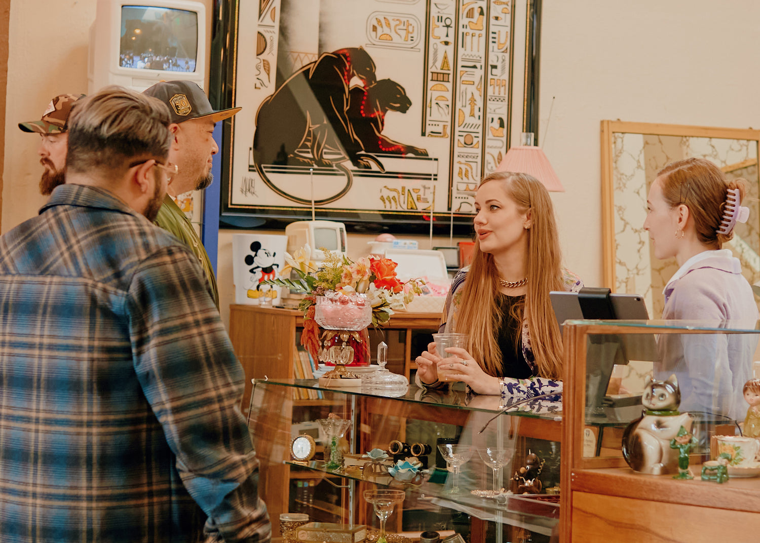 The cat Sister's inside their store the cat vintage in Crockett, California