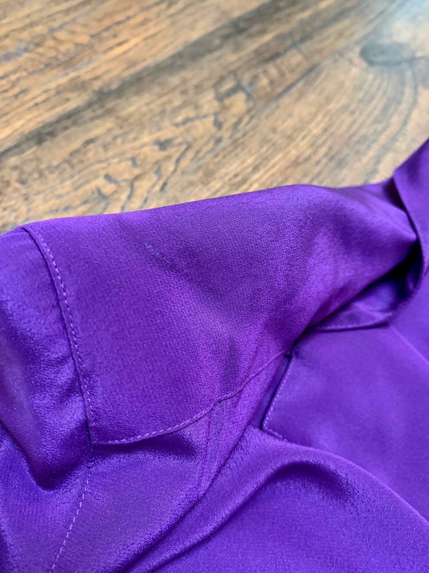 Vintage Christian Dior Royal Purple Chemise Blouse