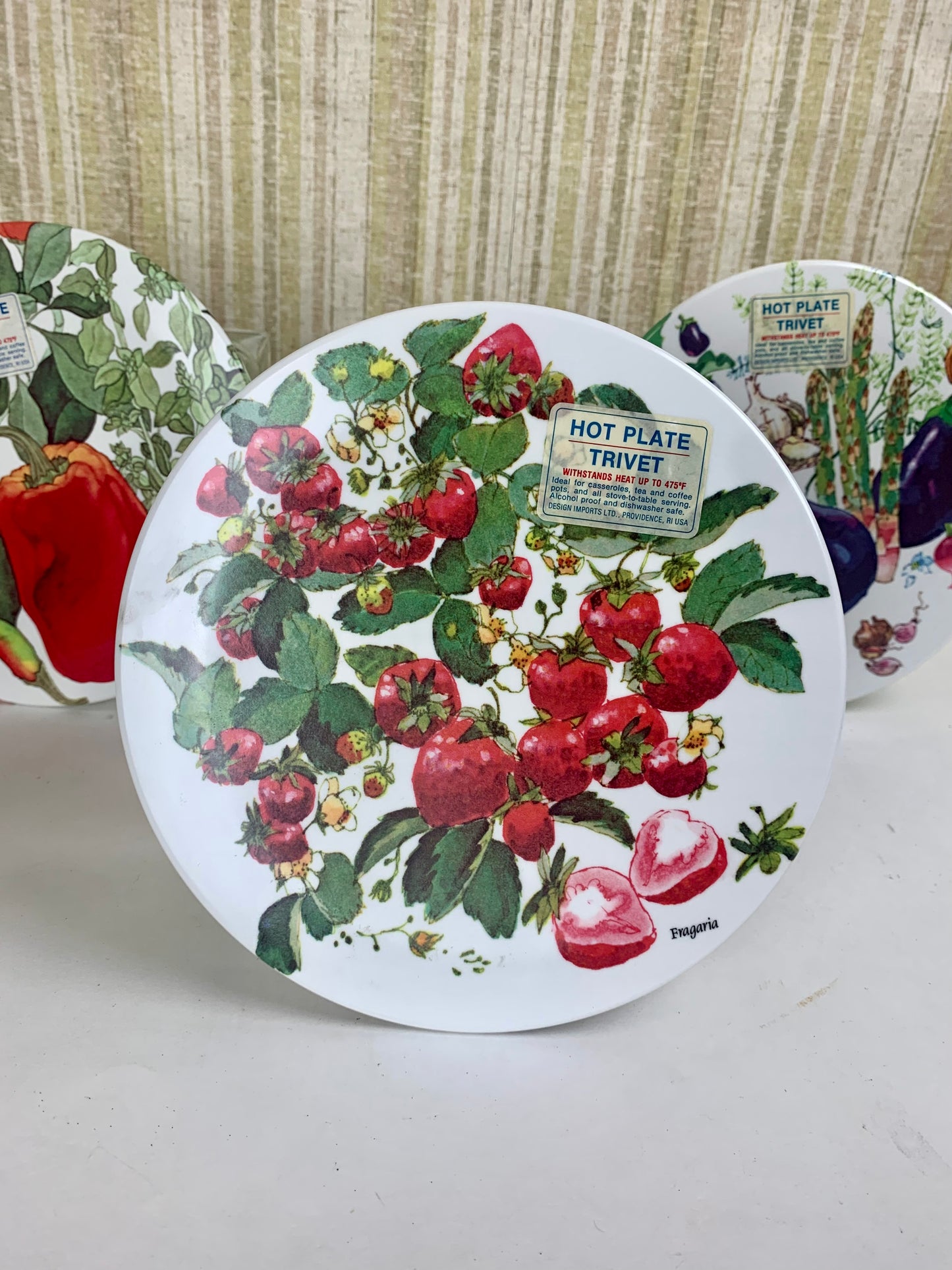 Fruit & Veggies Hot Plate Trivets - Set of 3
