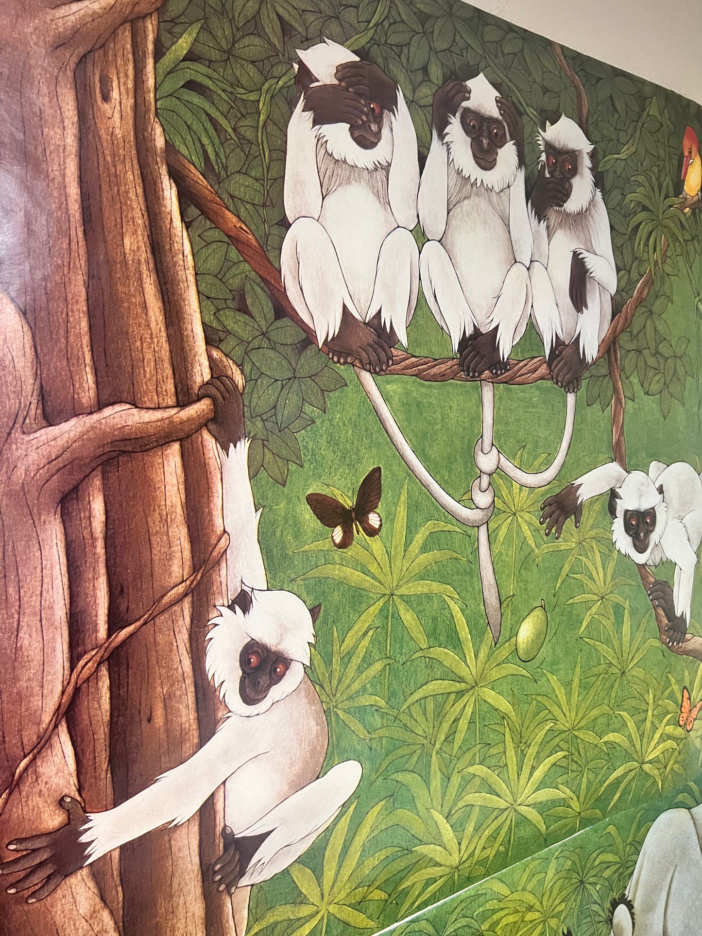 Vintage Giant "Le Jungle" 4 Panel Poster - Printed in Germany
